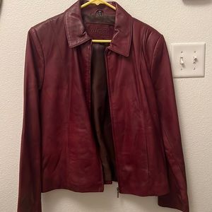 XL brown leather jacket. Alegre brand